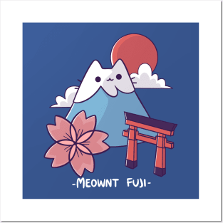 Meownt Fuji Posters and Art
